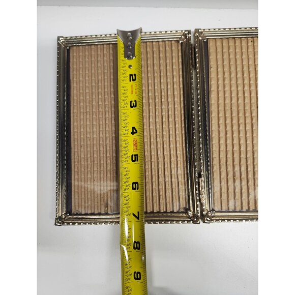 Ornate Brass Free Standing Double Picture Frame Vintage - Picture 9 of 10